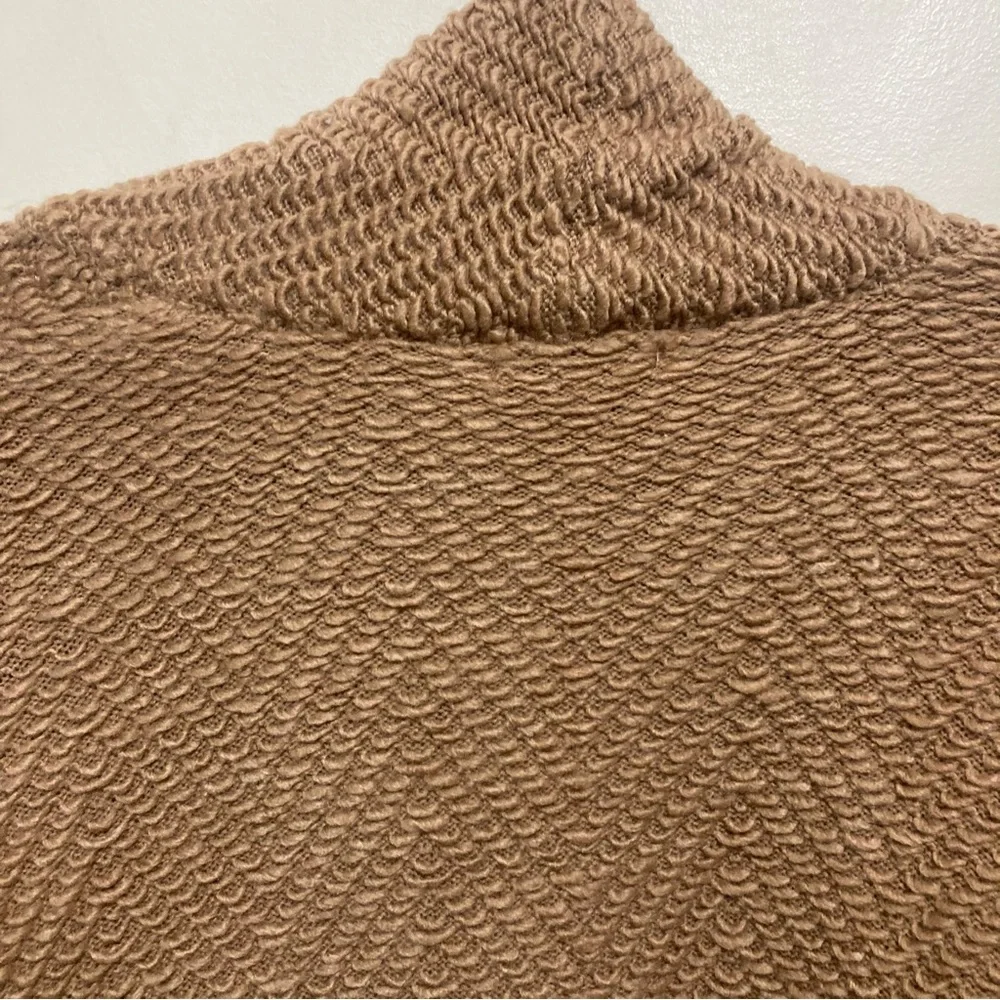 Z Supply Molly Boucle Open Front Long Sweater Size Small New Tan Brown - Picture 8 of 11